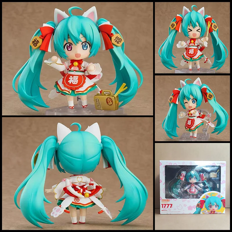 

Hot Q Version 2490# 2306# 2759# Lucky Cat Hatsune Miku Symphony Anime Figures Model Doll Set Toy Movable Figurines Collection