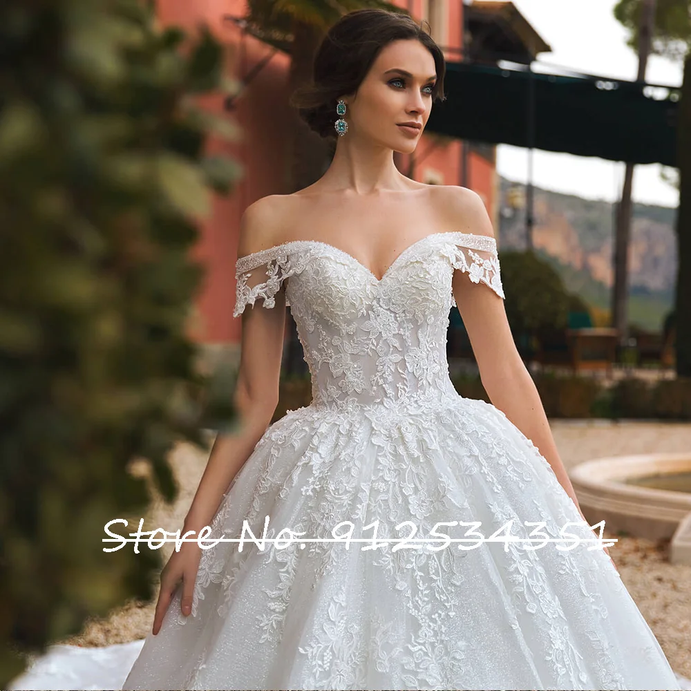 New Arrival Off the Shoulder Ball Gown Wedding Dress Sweetheart Neck Exquisite Robe De Mariage Beading Apliques Vestidos Novia