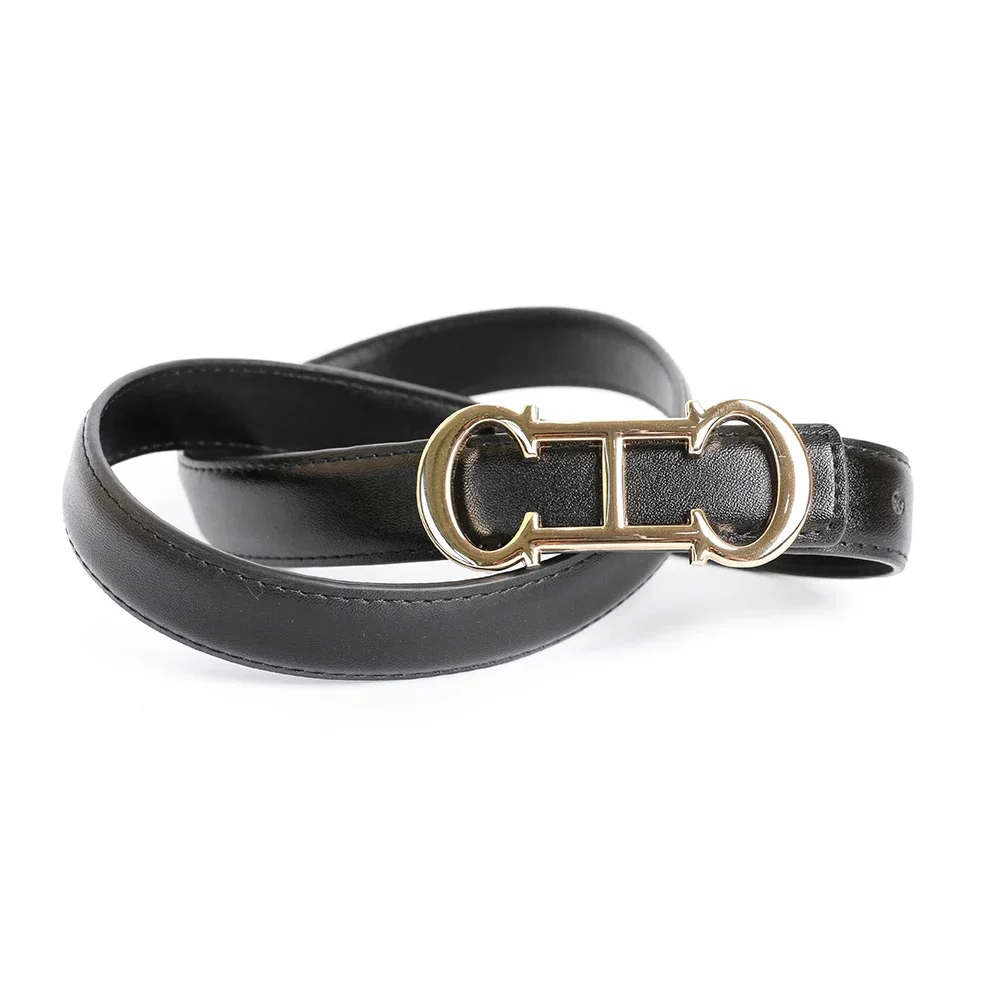 Narrow Luxury Designer Brand CH Letter Belt Men High Quality Women Genuine Real Leather Dress Strap for Jeans Waistband 2.3cm