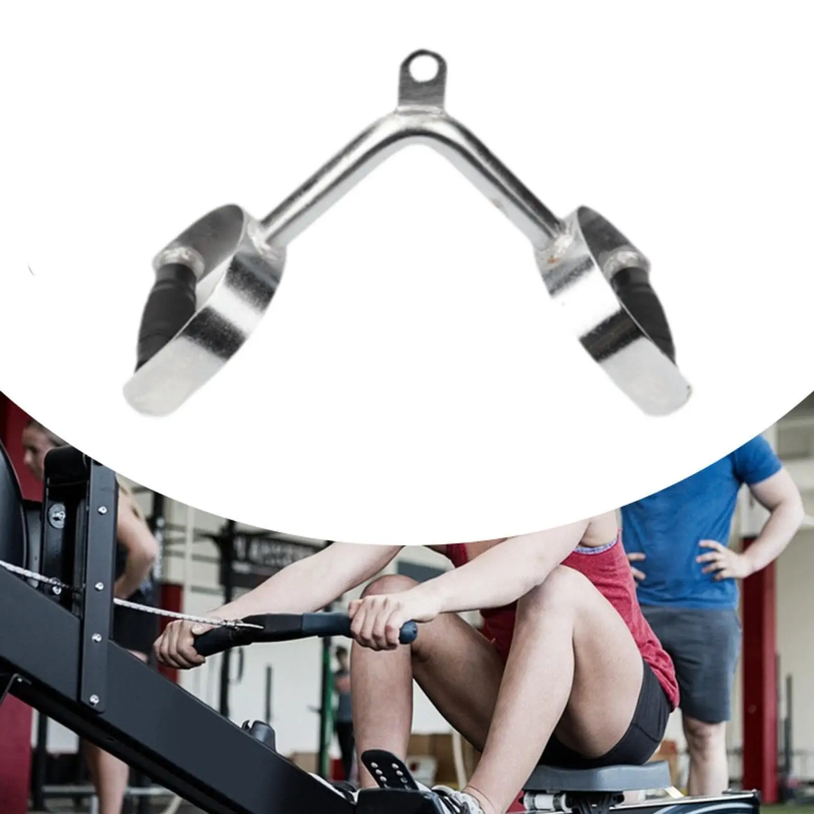 Cable Gym Pull Down Bar V Shaped Strength Training Deluxe Handle for Workout Equipment Fitness Gym Pulley Kit