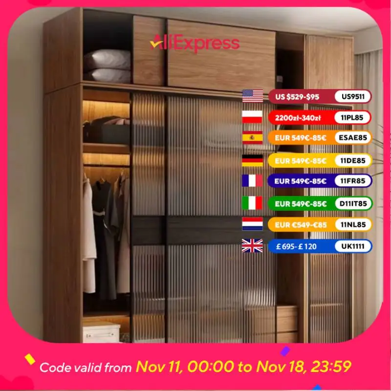 

Modern Nordic Adults Wardrobes Modular Luxury House Space Saving Closet Bedroom Clothes Storage Armarios De Ropa Furniture Home