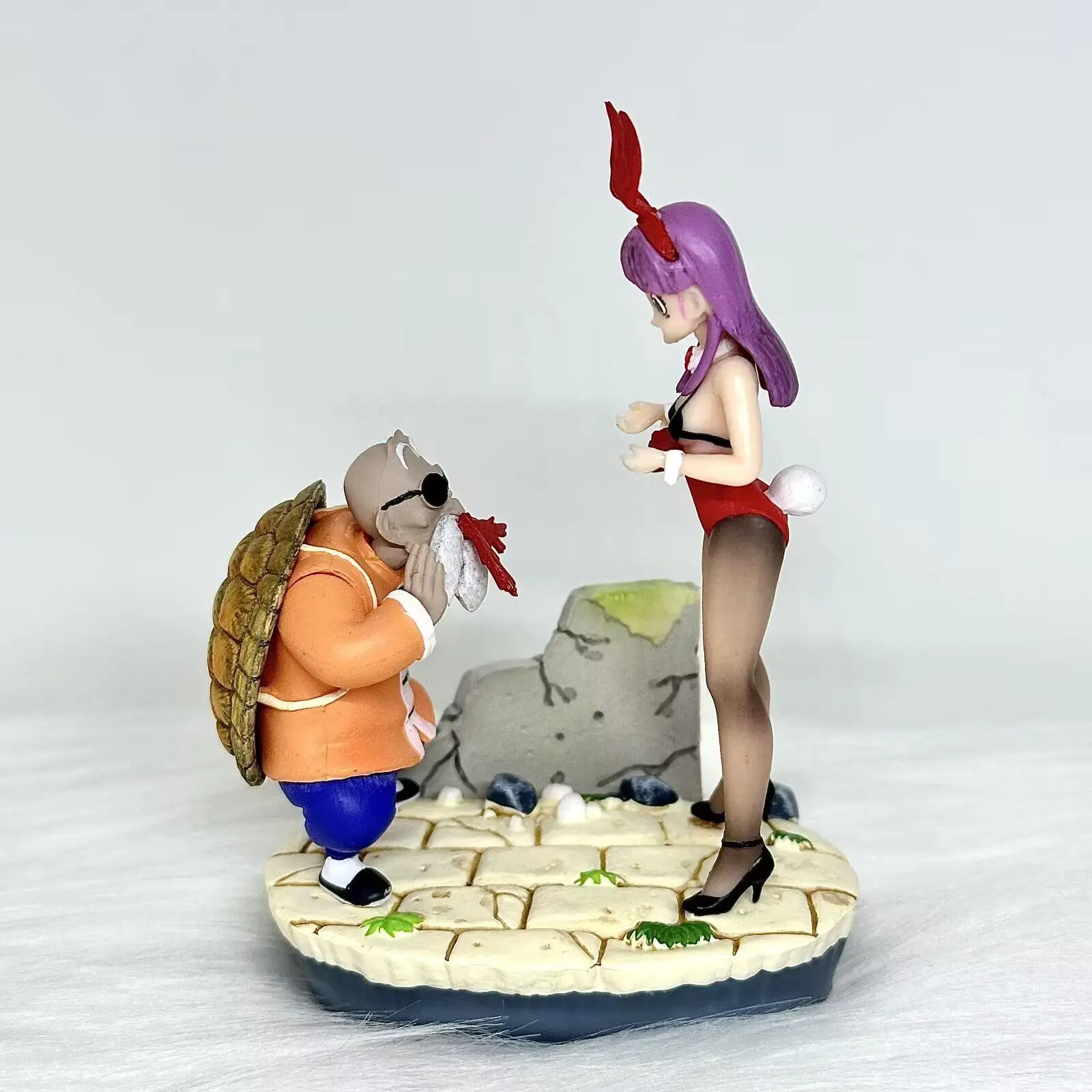 

10cm Dragon Ball Anime Classic Scenes Master Roshi Bulma Action Figures Pvc Statue Cartoon Figure Model Collection Toys Gifts