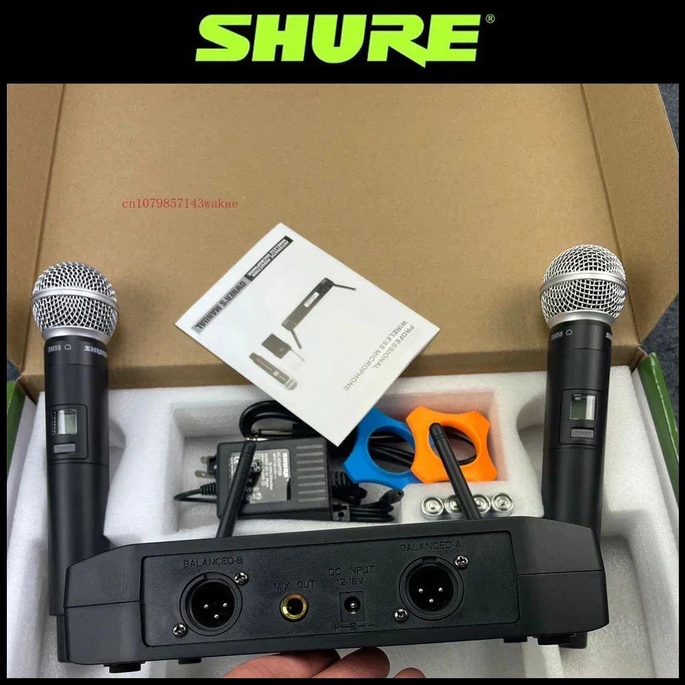 Shure GLXD4 SM58 Wireless 2 Handheld Microphone UHF Dynamic Professional Party Stage Karaoke Microphone GLXD4 SM58  Wireless Mic