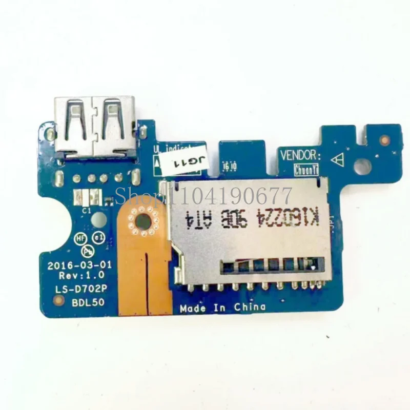 New for HP 15-ay 15-ba USB card reader board ls-d702p