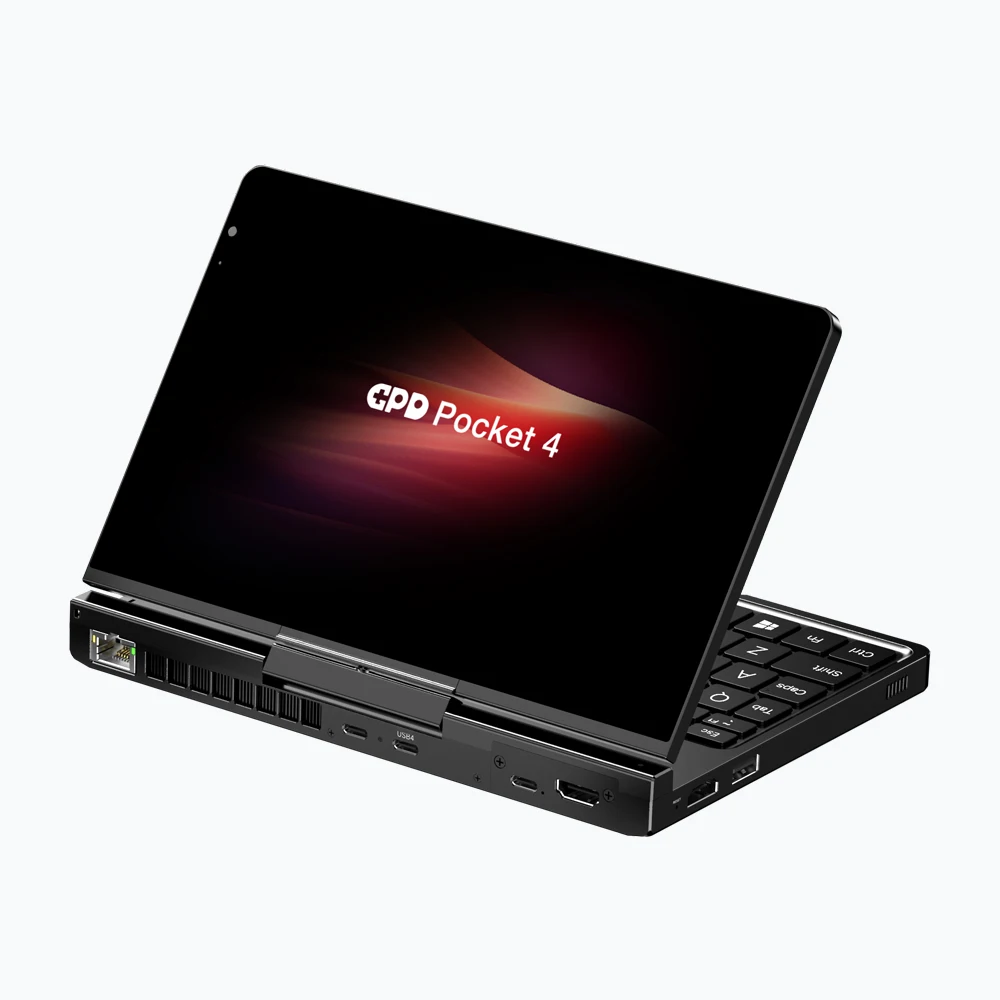 Oryginalny GPD Pocket 4 z 2025 roku, 8,8-calowy AMD AI 9 HX 370, 64 GB RAM, przenośny mini PC, 2 TB NVMe, odwrócony o 180 stopni °   Komputer laptop do biznesu
