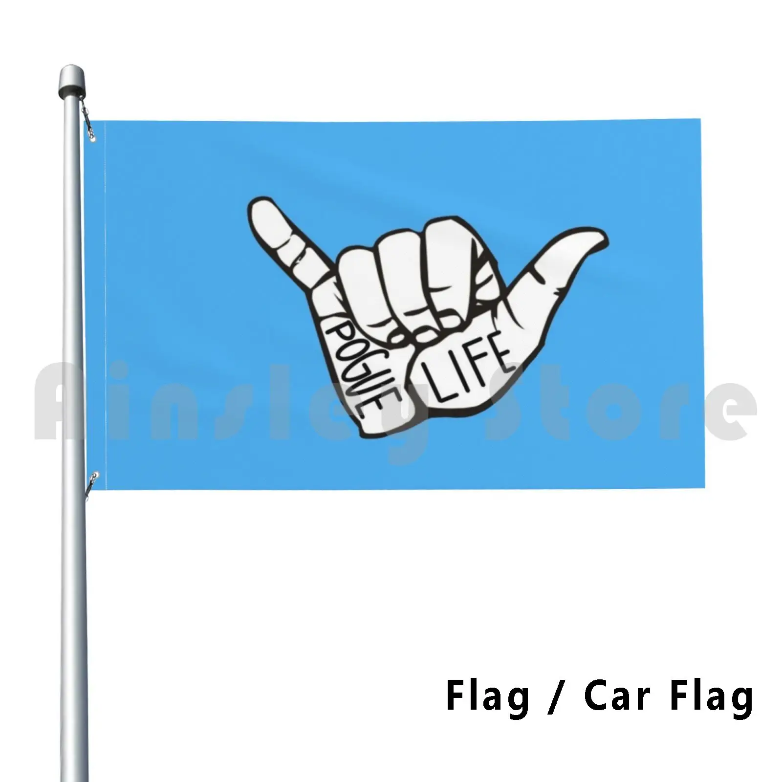 Pogue Life Hand Flag Car Flag Funny Pogue Pogue Life Pogue Life Hang Loose Hang Loose Outer Banks