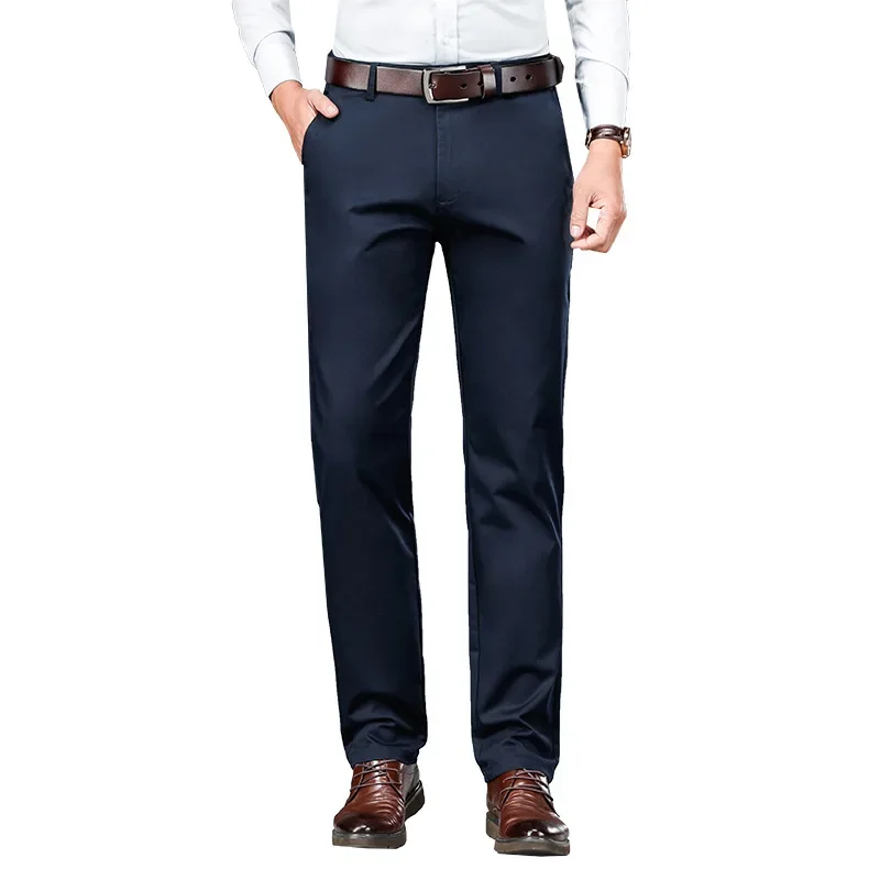 

Man Loose Straight Leg Overalls Middle-aged Men's Pants Business Long Pants Four Seasons Can Wear Adult Gentleman Comfortable