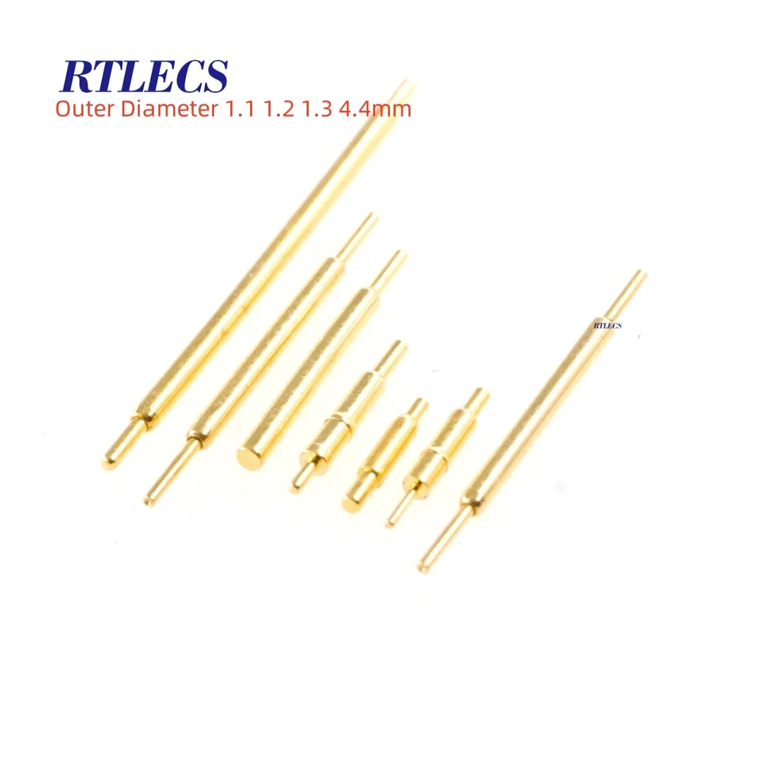 1 Piece Outer Diameter 1.1 1.2 1.3 1.4 MM Spring Loaded Pogo Pin Connector Single Discrete Pogopin Battery Contact Probe