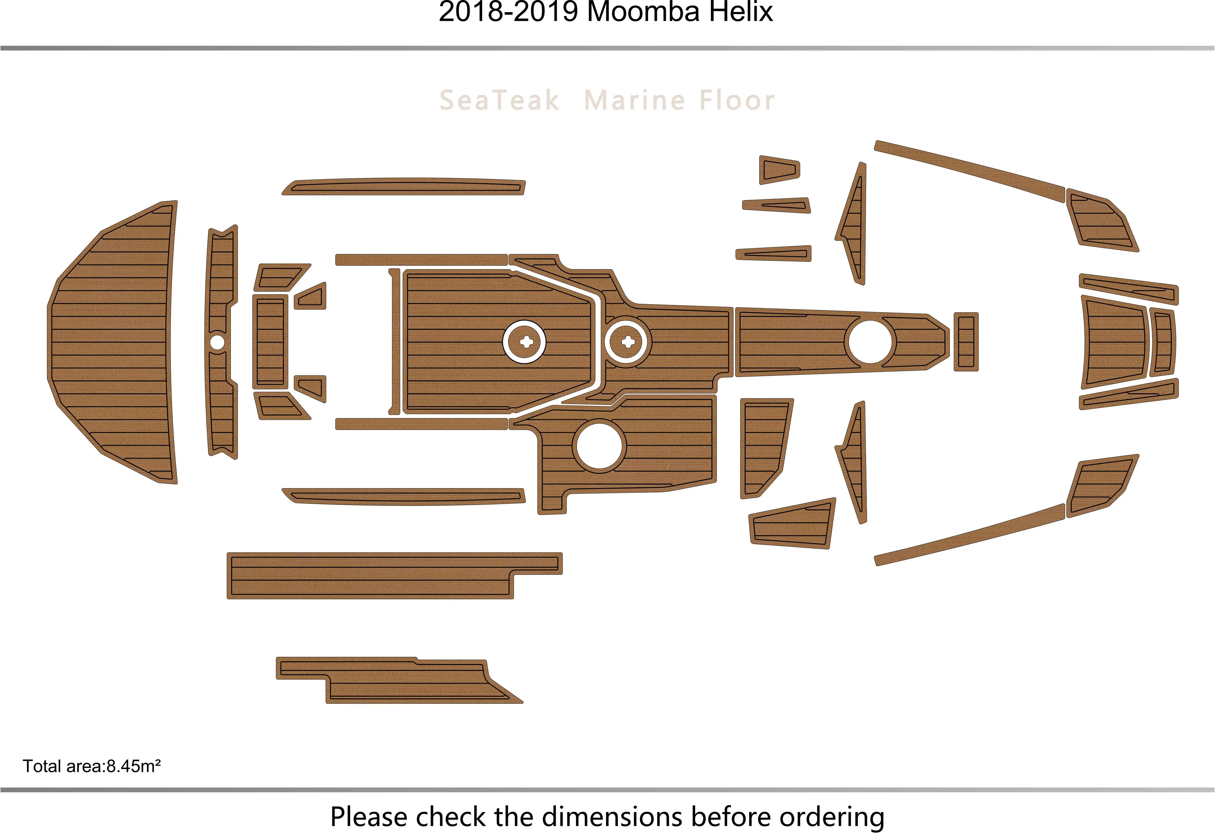 

2018-2019 Moomba - Helix Cockpit swimming platform 1/4" 6mm EVA fAUX carpet Water Ski Yacht Fishing Boat Non-slip mat floor