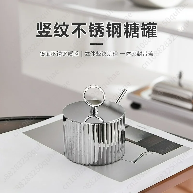 304 Stainless Steel Nordic Luxury Spice Box Kitchen Storage Jar Condiment Bottle Salt Container