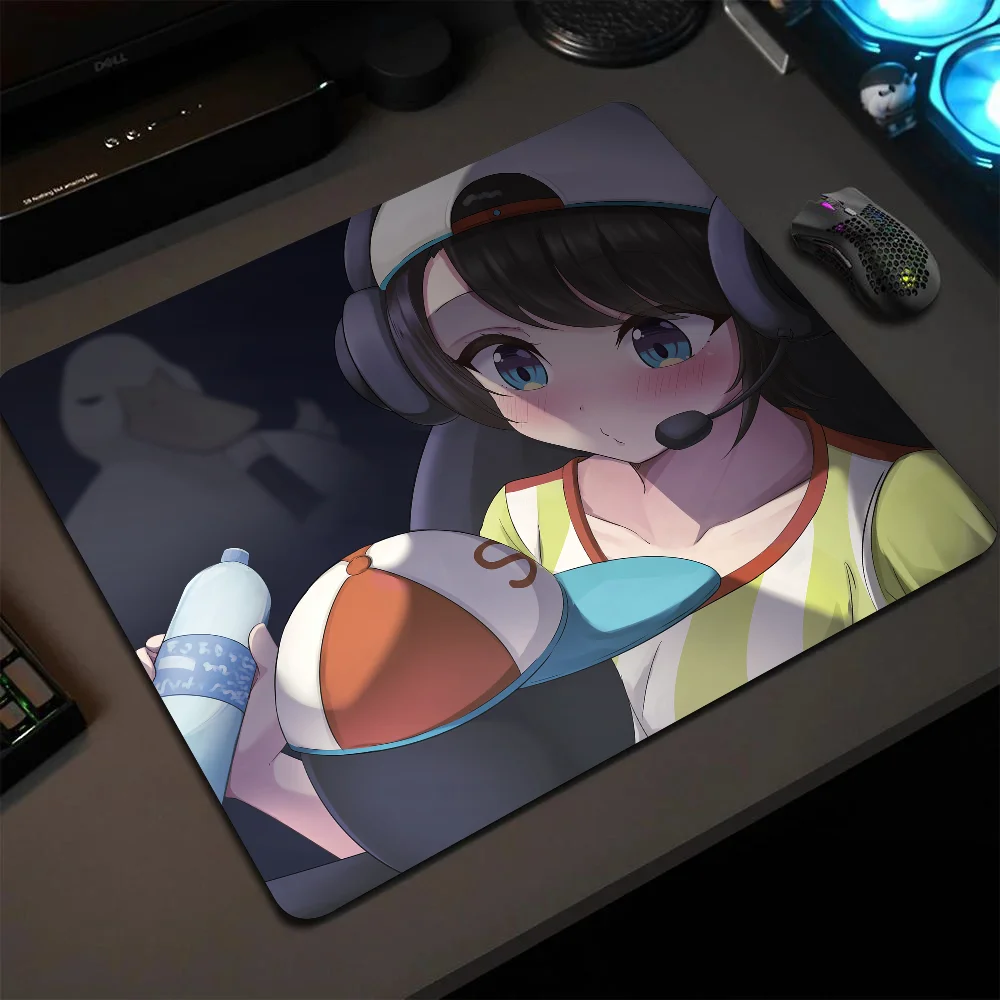 Subaru Oozora Hololive Girl Anime Mousepad Small LockEdge Mouse Pad per giocatori Computer Desk Pad gomma antiscivolo