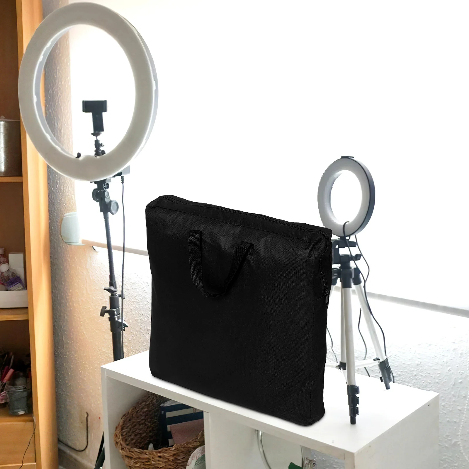 

Ring Light Storage Bag Photography Handbag Portable Case Travel Carry Protective Soft Material Zipper Bag For Video Live