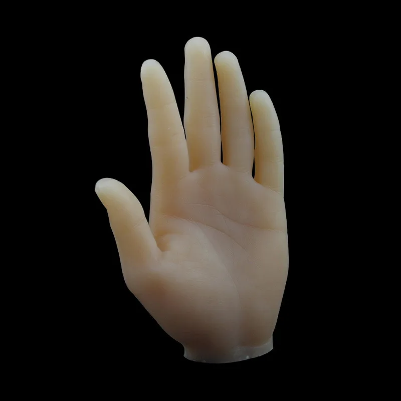 1Pc Zachte Praktijk Handmodel 3d Siliconen Flexibele 1:1 Volwassen Links/Rechts Nep Mannequin Nep Hand Salon Kunst Training Display Tool