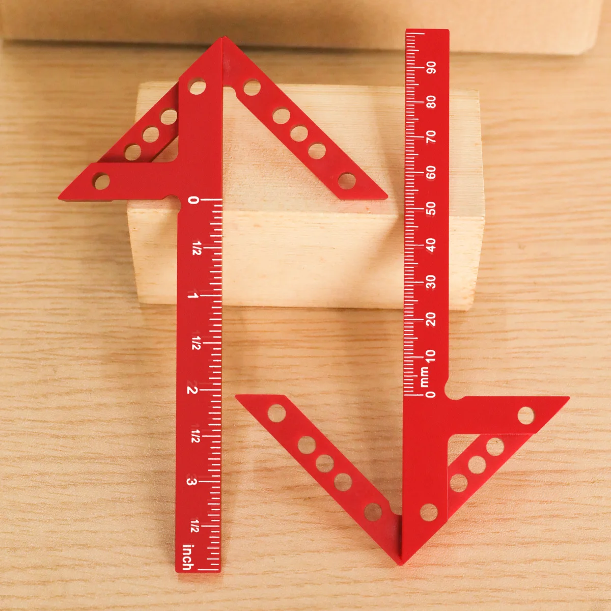 2PCS Metric & Imperial Center Line Marking Ruler Set, Plastic Woodworking Marking Gauge Tool,Marking Gauge for Accurate Layout