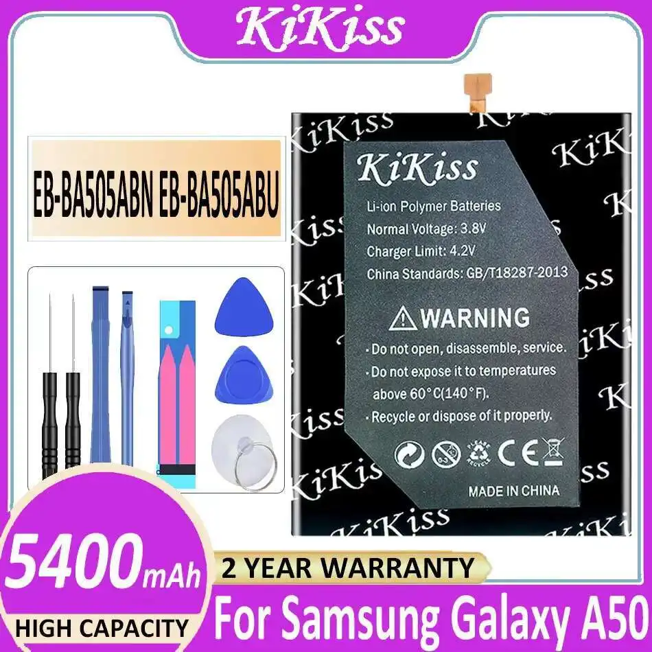 

Надежный блок питания 5400 мАч для Samsung Galaxy A50 A505F SM-A505F EB-BA505ABN EB-BA505ABU Аккумулятор для мобильного телефона