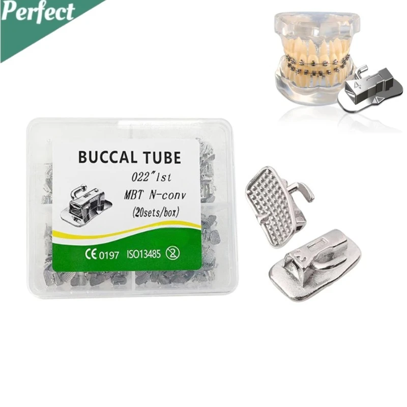 

20Sets/box Dental Orthodontic Buccal Tube Roth MBT Straight Wire Buccal Tube Dental Material Buccal Odontorthosis