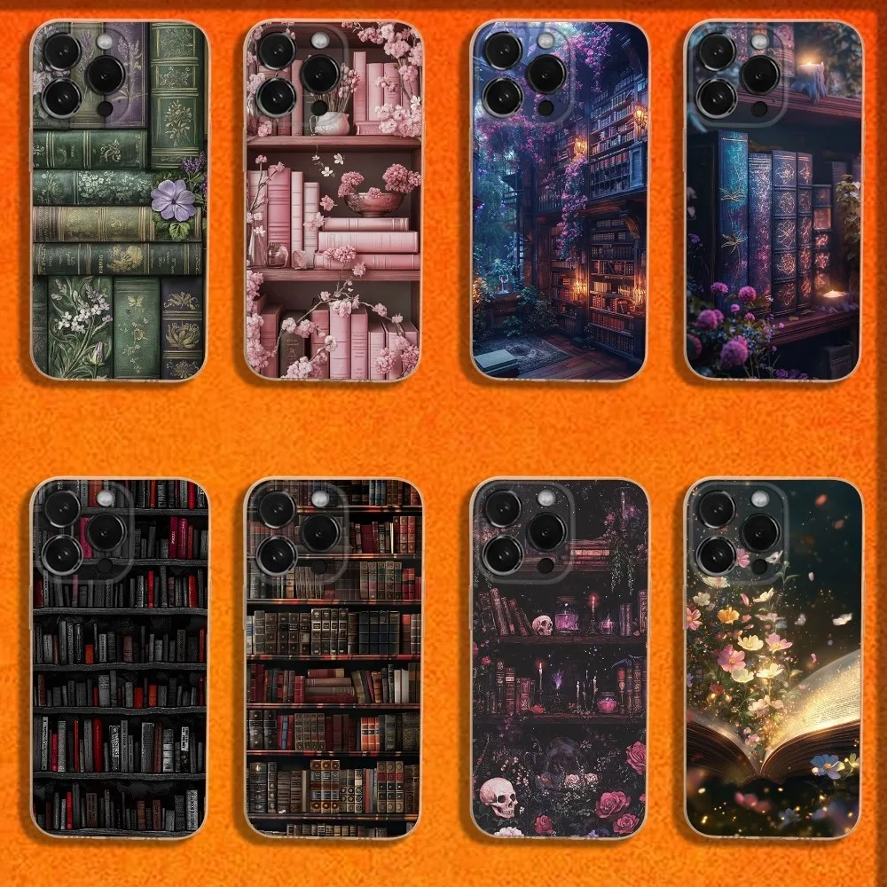 

Alchemist Shelf Book Locker Phone Case For iPhone 16,15,14,13,12,11 Plus,Pro,Max,XR,XS,Plus,SE,Mini Transparent Soft Cover