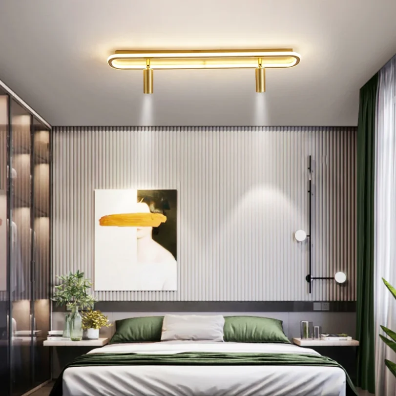 Minimalist Led Spotlight Ceiling Lamp for Bedroom Entrance Decoration Remote Control Home Indoor Aisel Corridor Light Lighting