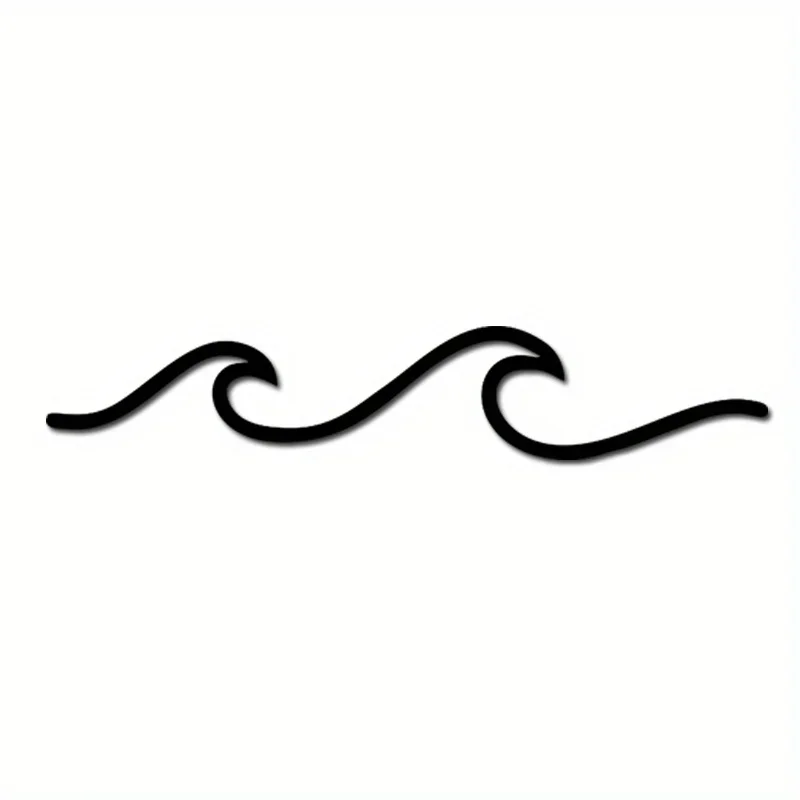 HelLOYOUNG-Metal Wave Art Sign, Home Decor, Ocean Wave Wall Hanging, Linhas Minimalistas, Ferro Artesanato para Quarto