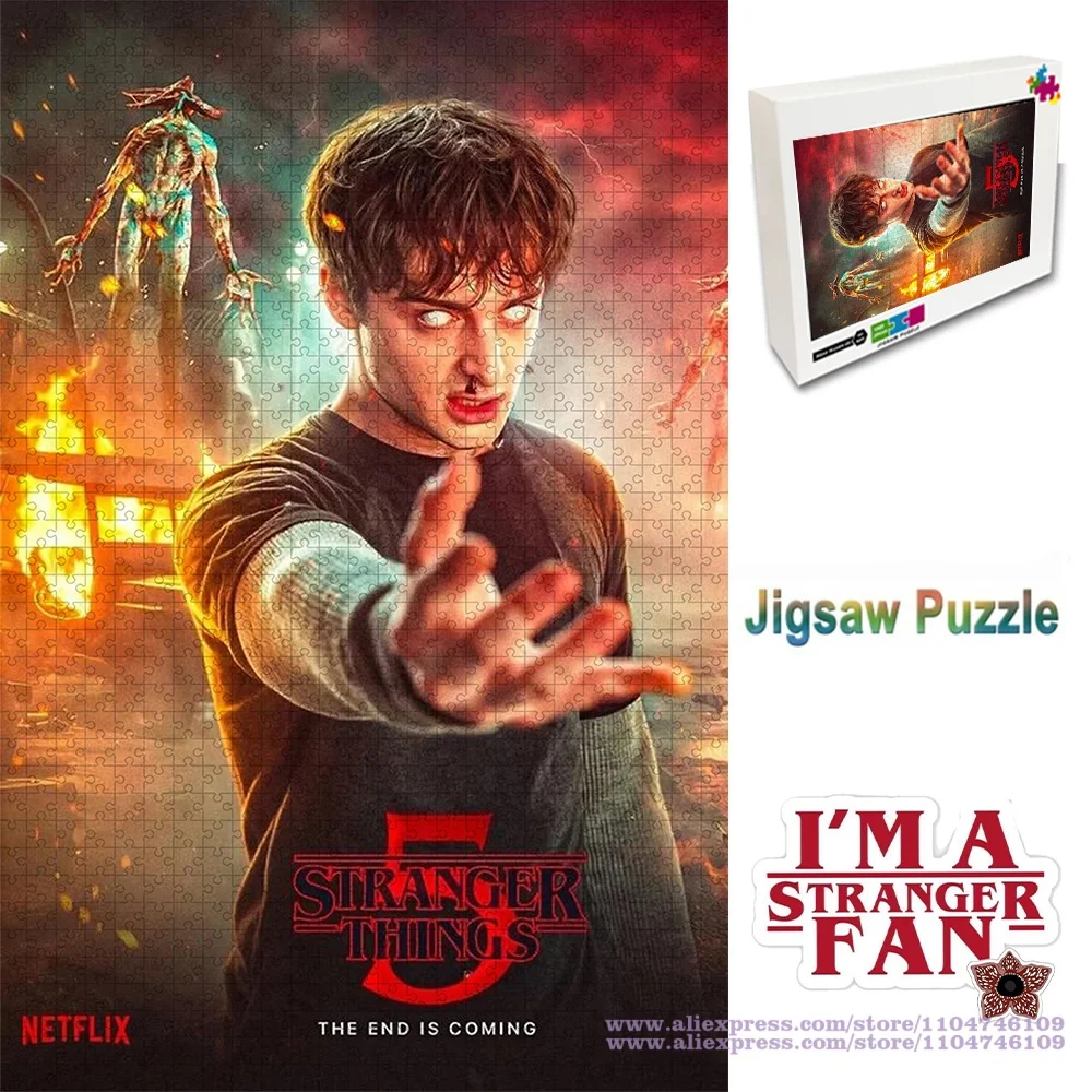 

Stranger Things Puzzle Jigsaw The End Is Coming Will Byers & Monster Fan Art Puzzle 108/200/300/500/1000/1500Pcs Home Decor