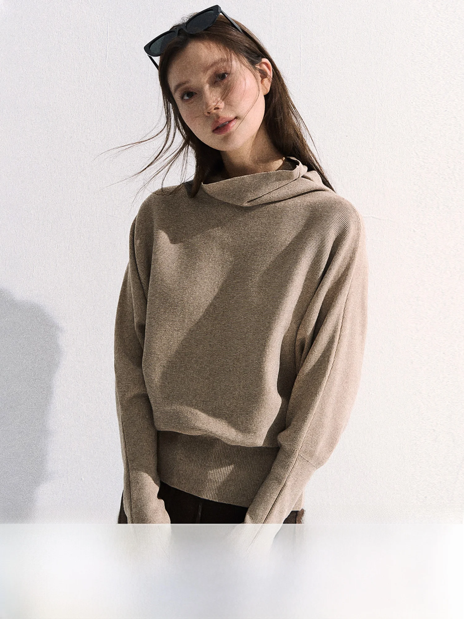 

Loose High Collar Batwing Sve Knitted Sweater Women's Spring Outerwear Lazy Long Sve Knitwear 0PASSION Commute Sle