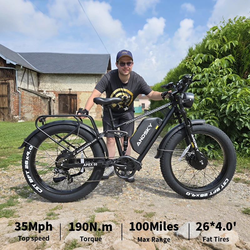 ANDSKY Apex50 AWD電動自転車 3000Wデュ - Commuting On Road Bike のレビューと価格