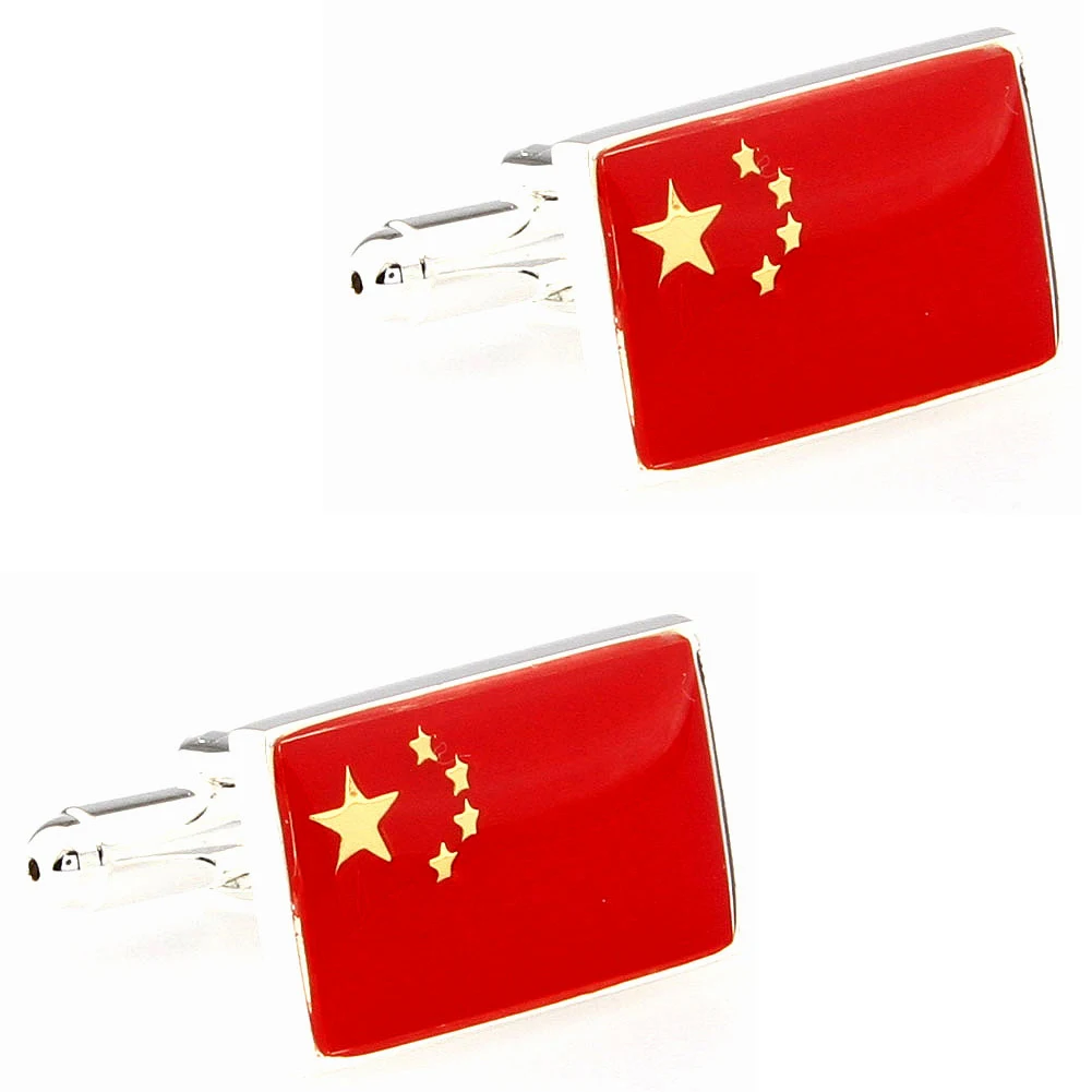 4 Designs TZG Flag Cufflinks Men Cuff Links Russia Australia New Zealand Factory (2 Pairs / Lot)