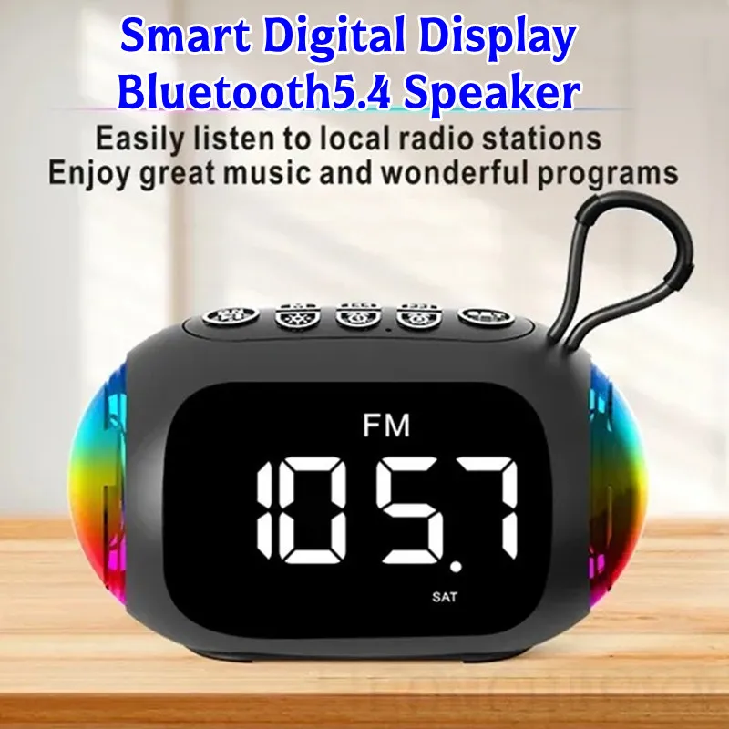 

HIFI стерео Bluetooth колонки настольные двойные будильники дизайн цифровой дисплей портативный беспроводной сабвуфер для FM-радио TF USB