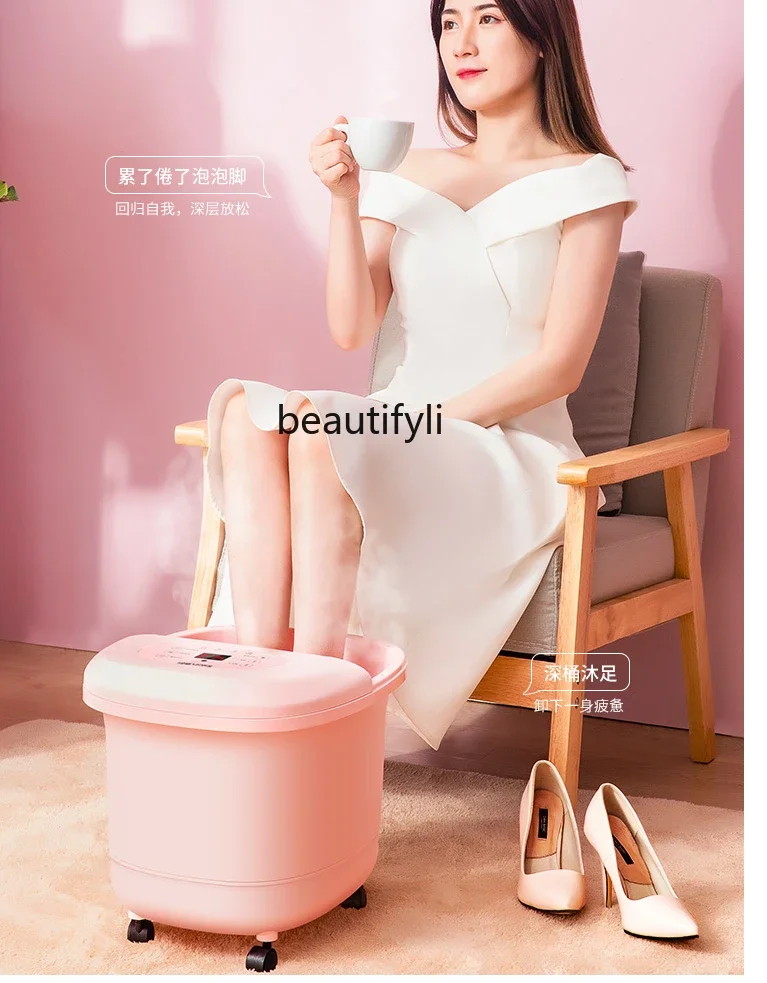 

smt03 Foot Bath Tub Automatic Massage Heating Feet-Washing Basin Electric Wash Foot Basin Constant Temperature Foot Bath Barrel