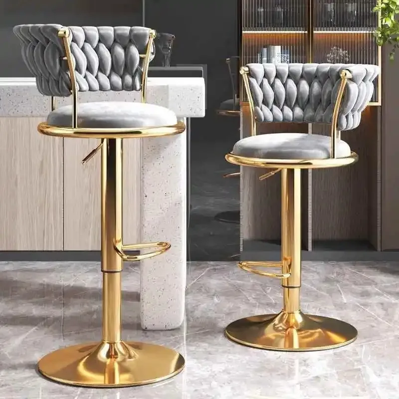 

Minimalist Kitchen Bar Stools Swivel Adjustable Counter Dinning Bar Stools Industrial Sustainable Taburetes De Bar Furniture