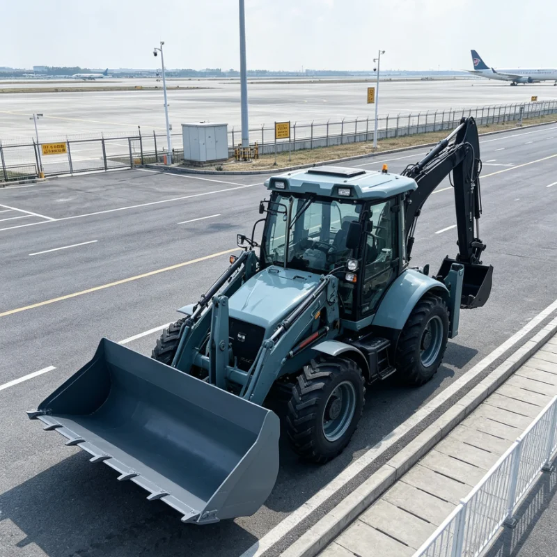 Customized Backhoe Loader, Small Hydraulic Loader, Mechanical Road Construction Loading, Excavation Site, Farm Construction Use