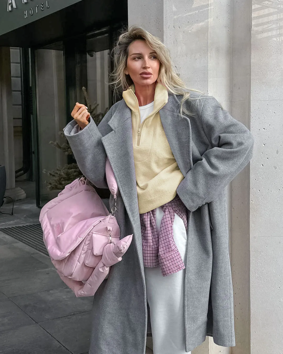 Modischer Sweatshirt mit Stehkragen aus Fleece für Damen, Herbst-Winter, einfarbig, lockerer Pullover, lässige Damenmode, halber Reißverschluss, Streetwear – Detail 8