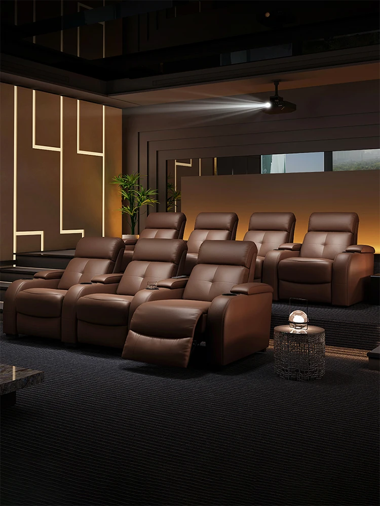 Private home theater house basement electric multifunctional film and television hall audio studio viewing sofa