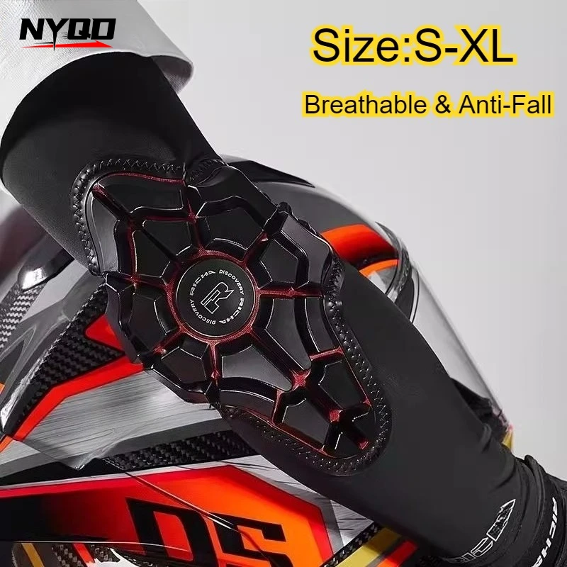 

Универсальные охлаждающие нарукавники из ледяного шелка, защита локтей от падений для мотоциклистов, летние дышащие защитные элементы для езды на мотоцикле