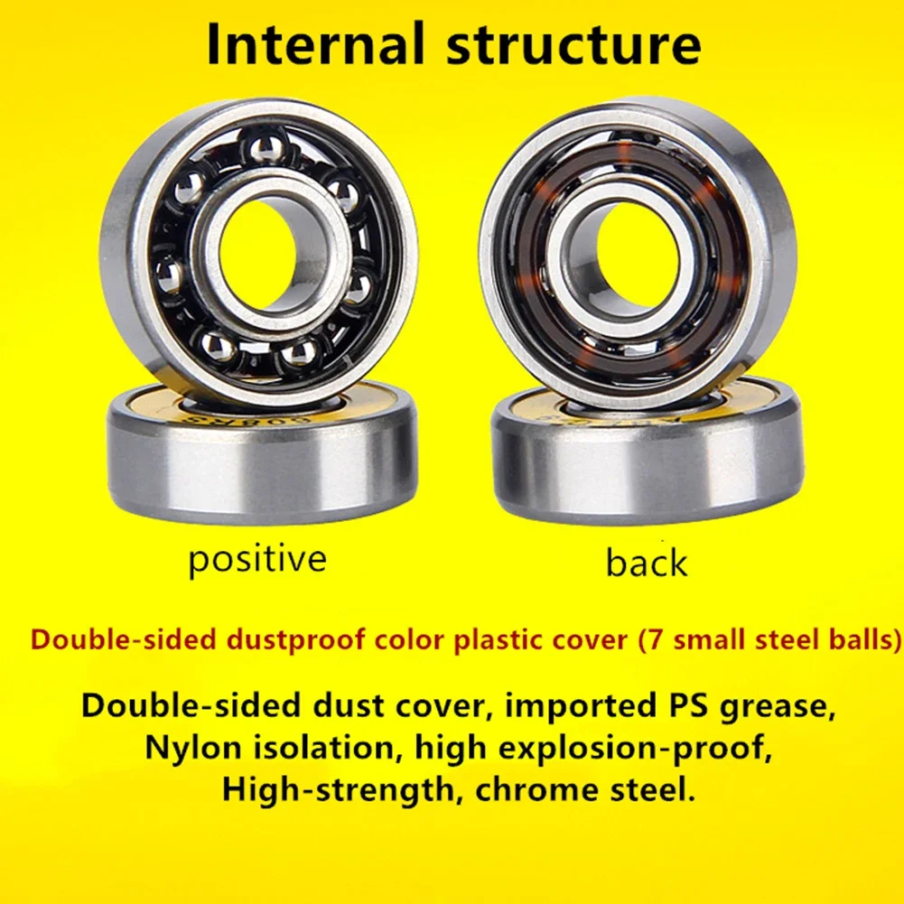 Skateboard Bearing 608zz 8*22*7mm ABEC-7 Silent Steel Tool Parts Roller Scooter Outdoor Sports Scooter Durable