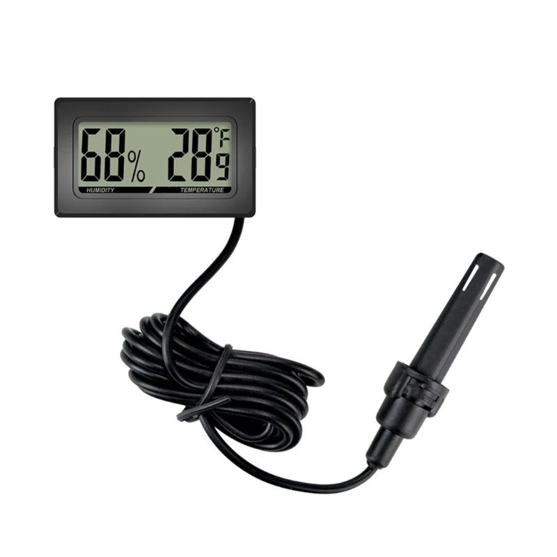  Digital Display Thermometer Humidity Gauge for Lab Room Reptiles Incubators