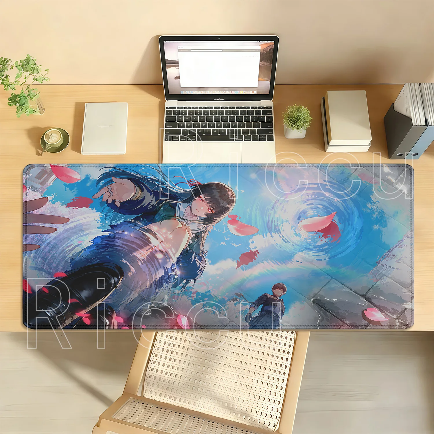 HD Printing Chisa Wuthering Waves Gaming Mouse Pad Office Accessories Non-slip E-sports Keyboard Desk Mat Overlock XXL Mousepad