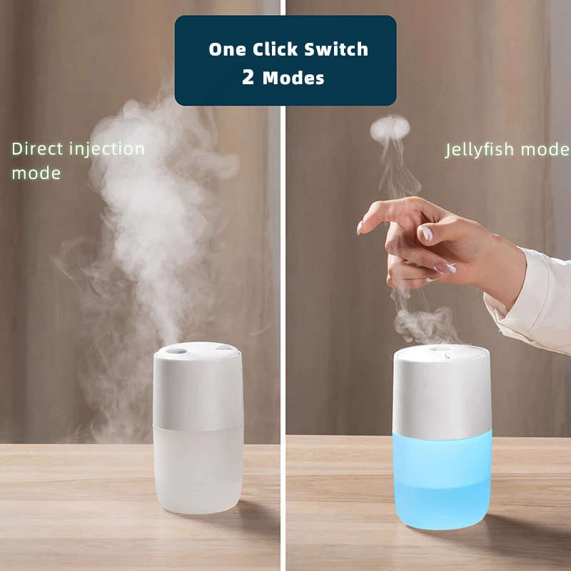 Elektryczny rozpylacz zapachów bezprzewodowy nawilżacz powietrza ultradźwiękowy 2 tryby przenośny opryskiwacz z kolorowym światłem nocnym do samochodu domowego 360ml