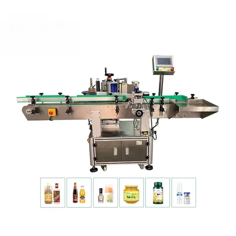 Customized Multifunctional Automatic Sticker Labeling Machine for Round Square Bottles Jars Cans Self‑adhesive Label Applicator