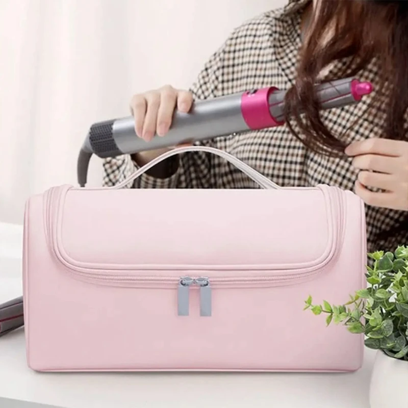Caja de secador de pelo con gancho portátil, bolsa de herramientas de peluquería antideslizante, bolsa de almacenamiento de gran capacidad impermeable