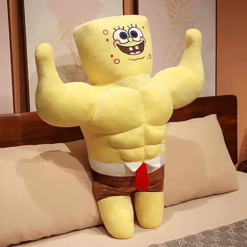 70CM Big Size Muscle SpongeBob SquarePants Kawaii Patrick Star Plush Toy Pillow Plush Animal Cushion Children's Holiday Gift