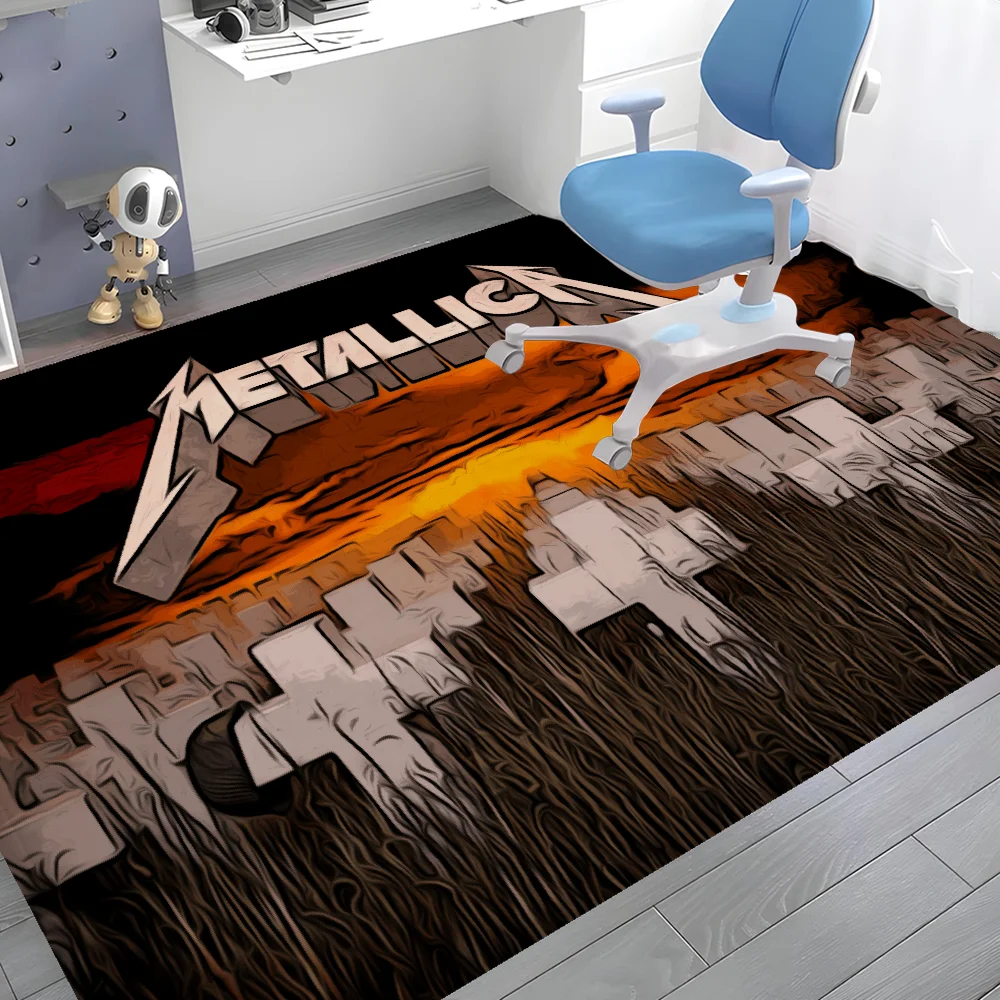 Rock M-Metallicas Room Mats Retro Multiple Choice Living Room Kitchen Rug Non-Slip Welcome Rug