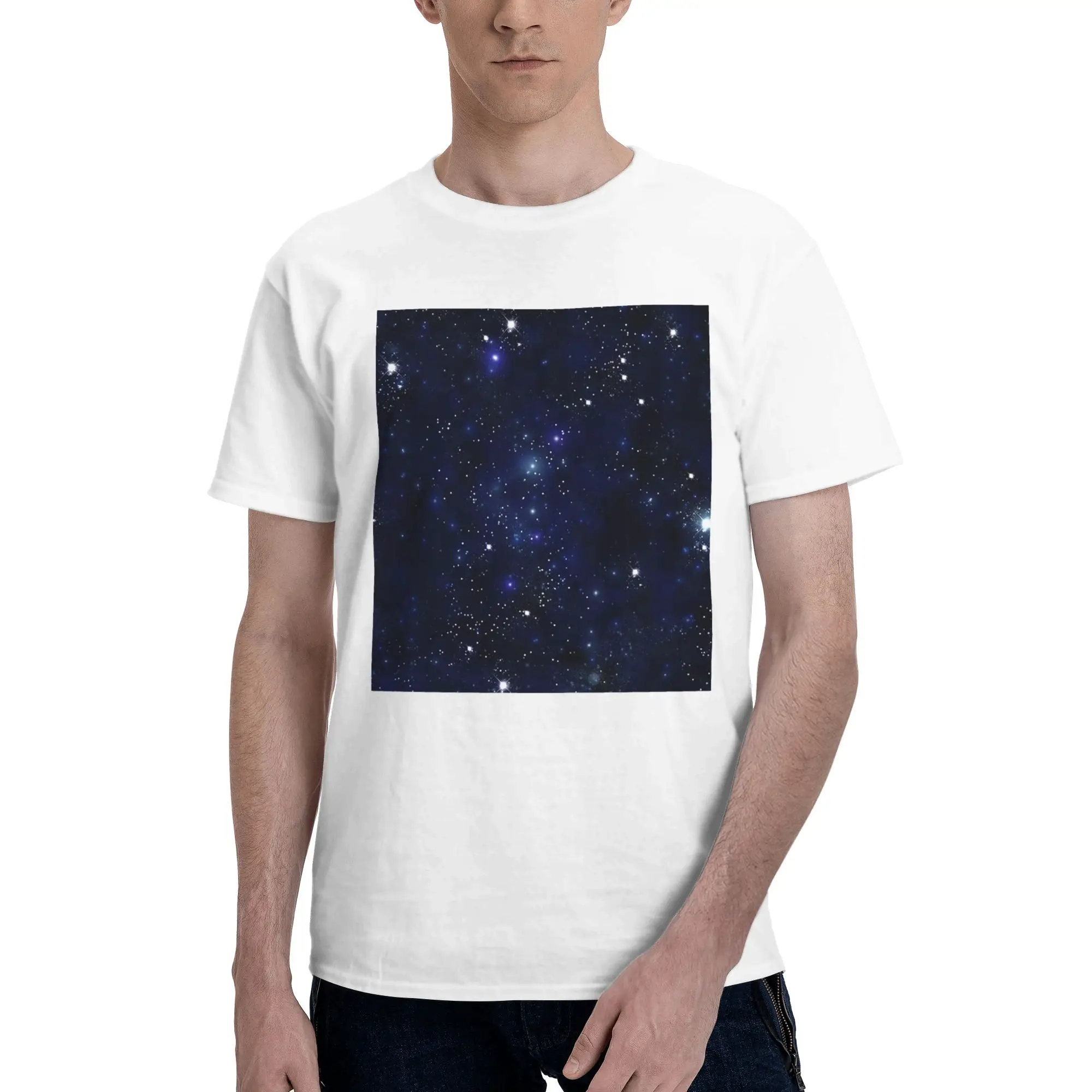 

Constellation Star Clusters Galaxies Print Halloween Men T-Shirt Oversized T Shirts Men's Crew Neck Tees Short Summer Male