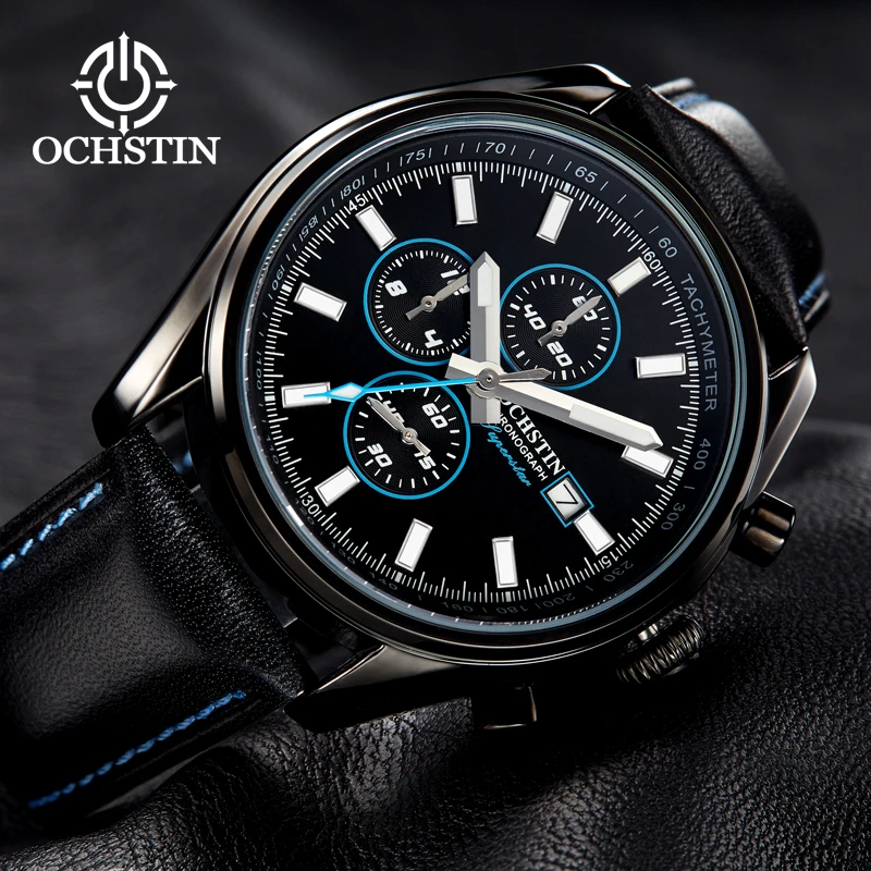 OCHSTIN Hot Model 2024 Avenger Series Watch Japan OS10 Multifunctional Quartz Movement Casual Fashion Men's Quartz Watch