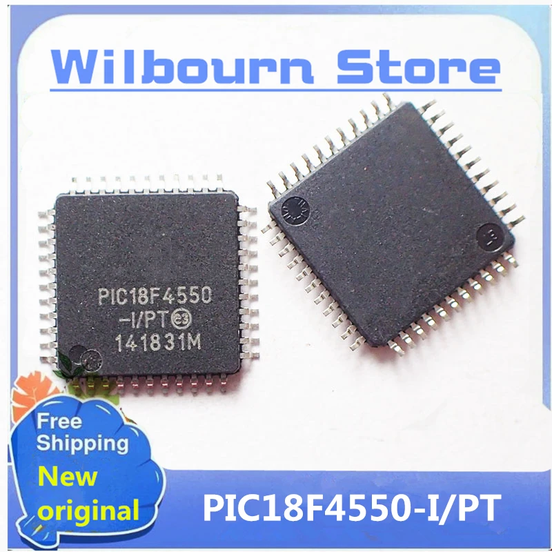 1PCS~10PCS/LOT Free Shipping PIC18F4550-I/PT 18F4550-I/PT PIC18F4550 TQFP-44 New original IC In stock!