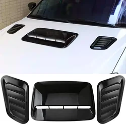 ABS Universal Car Air Flow Intake Hood Scoop Vent Bonnet Decor Cover Center Side Air Outlet Tuning Hood Auto Exterior Accessory