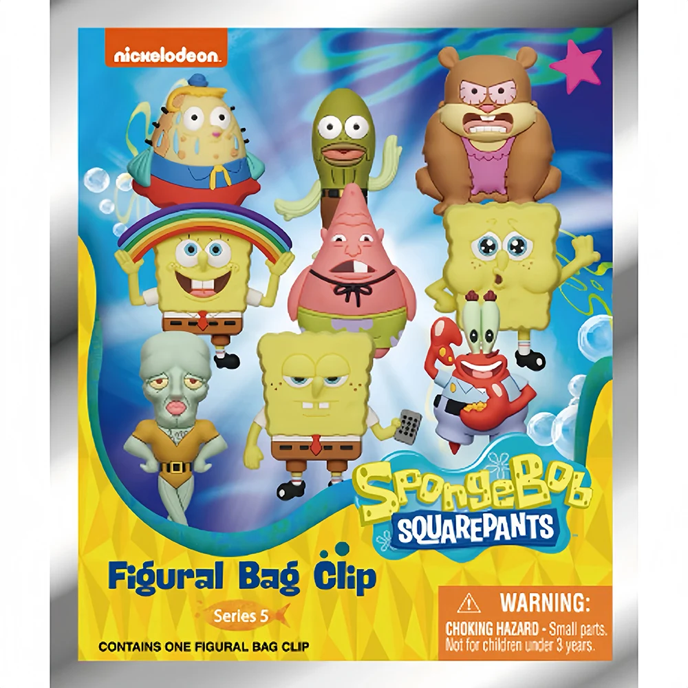 1pc SpongeBob Officially Licensed Mystery Bulk Bag Clip Keychain Random One SpongeBob or Other Characters For Friends Gifts