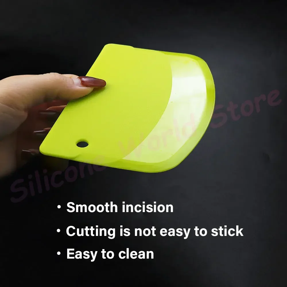 Polychrome Plastic Scraper Cake Cream Scraper Flour Dough Cutting Knife Intestine Powder Scraper Kitchen DIY Tools Baking Tools