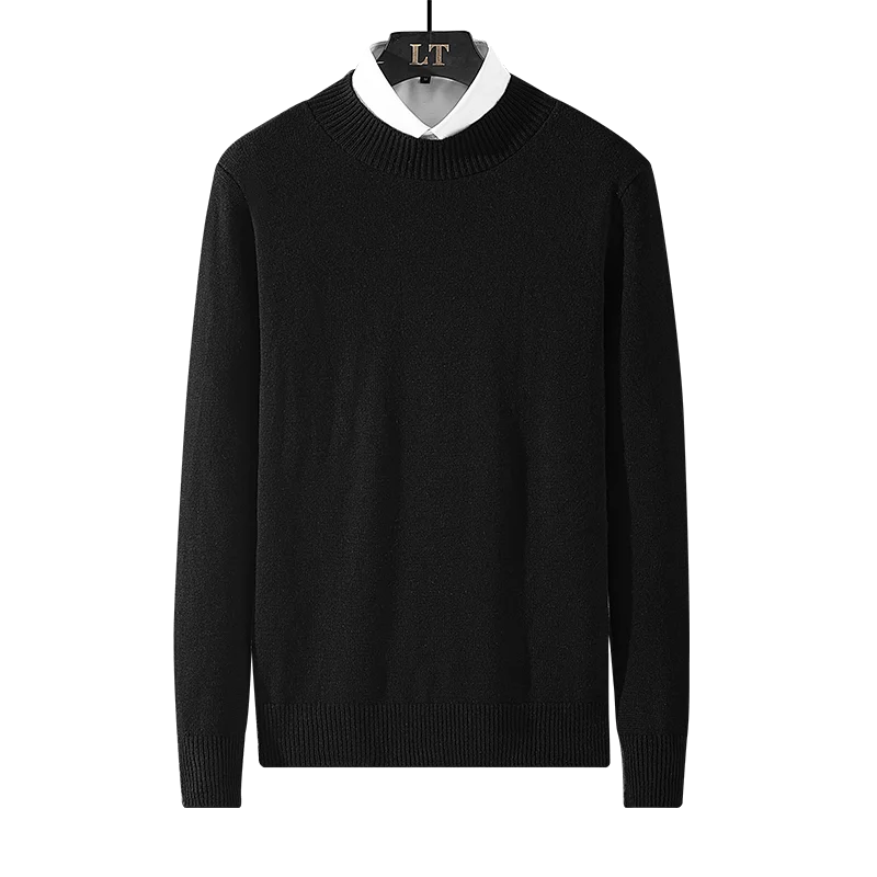 

Mens Sweater 2023 Spring Men Long Sleeve Pullovers Outwear Fashion Check Round Neck Sweater Slim Fit Sweater Top Ropa Hombre