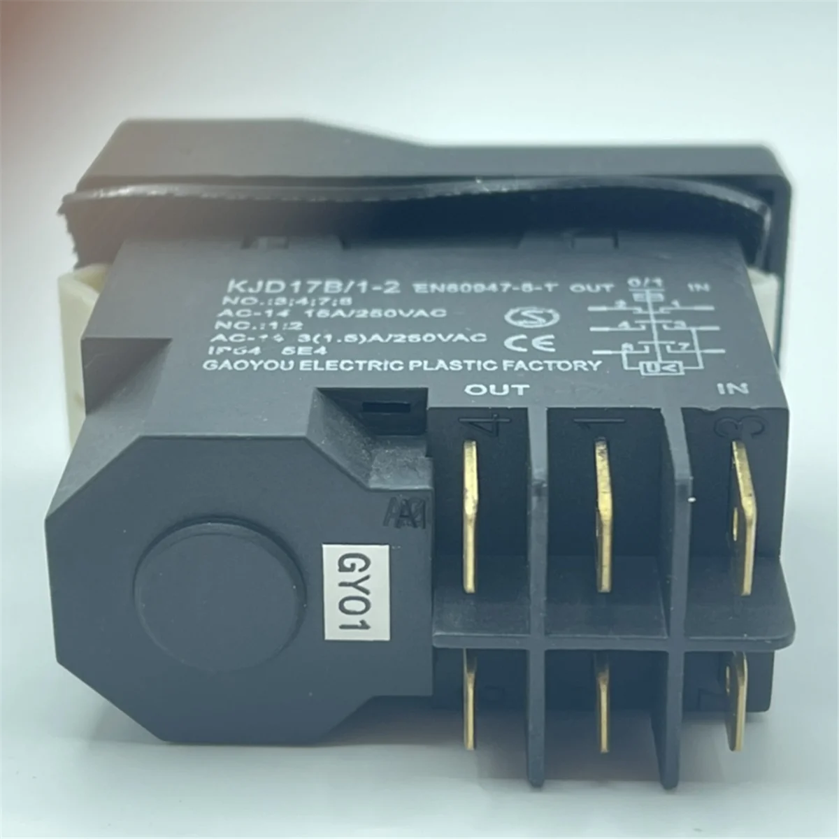 A42F  KJD17 6 Pins Electromagnetic Start Push Button Switches 15A AC250V IP55 Waterproof Equipment Safety Switch